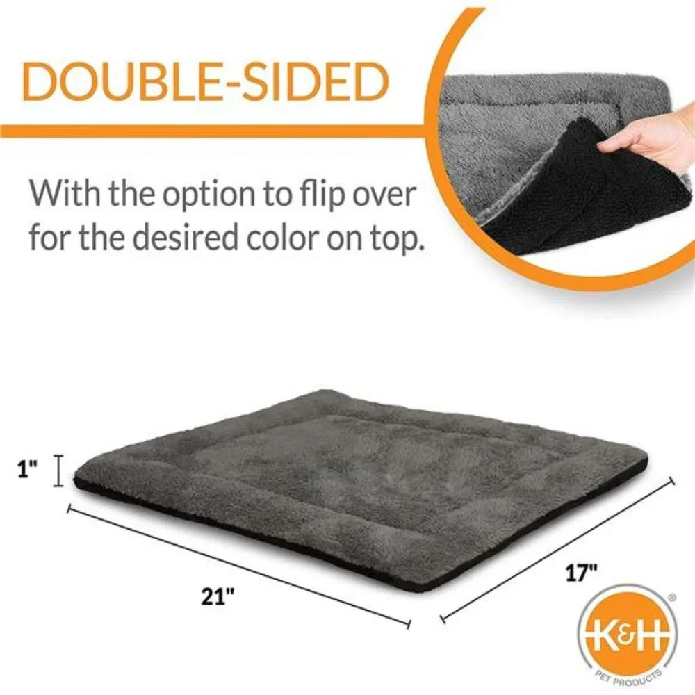Pet Products Self-Warming Pet Pad Thermal Cat and Dog Warming Bed Mat Gray/Black